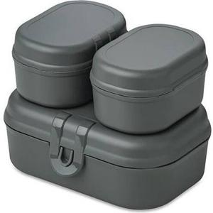 Koziol - Lunchbox Set, Mini, 3 Delig, Organic, As Grijs - Koziol | Pas