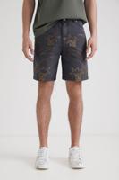 Bermuda met palmbomenprint - BLUE - 28