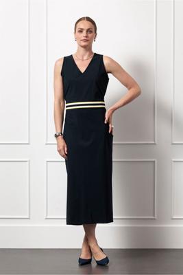 Tirza tape dress - dark blue - 12769