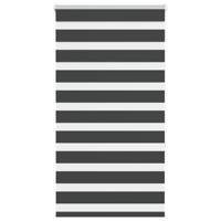 Zebra rolgordijn 80x150 cm stofbreedte 75,9 cm zwart