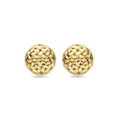Stijlvolle 14k Geelgouden Oorknoppen - Diameter 13mm