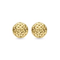 Stijlvolle 14k Geelgouden Oorknoppen - Diameter 13mm