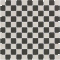 Tegelsample: The Mosaic Factory London vierkante mozaïek tegels 30x30 chessboard