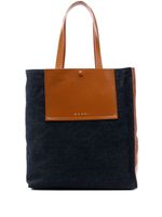 Marni sac porté épaule Museo à détail de poche - Bleu