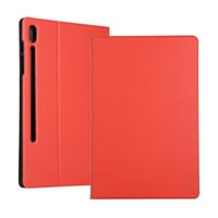 Voltage elastische textuur horizontale Flip lederen case voor Galaxy tab S6 T860 met houder (rood)