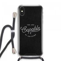 Capable: iPhone XS Max Transparant Hoesje met koord