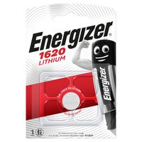Energizer Lithium-Knoopcelbatterij CR1620 | 3 V DC | 81 mAh | Zilver | 1 stuks - EN-E300163800 EN-E300163800 - thumbnail