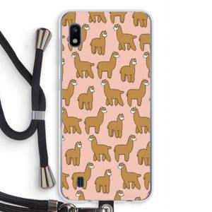 Alpacas: Samsung Galaxy A10 Transparant Hoesje met koord