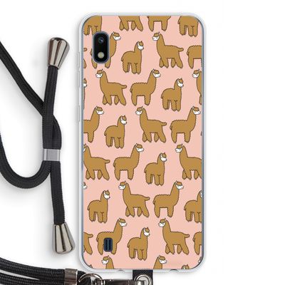 Alpacas: Samsung Galaxy A10 Transparant Hoesje met koord