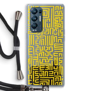 Majorelle Blue Print: Oppo Find X3 Neo Transparant Hoesje met koord