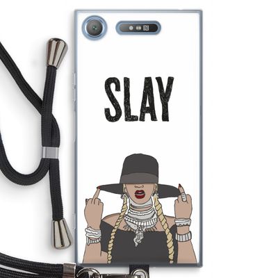 Slay All Day: Sony Xperia XZ1 Transparant Hoesje met koord