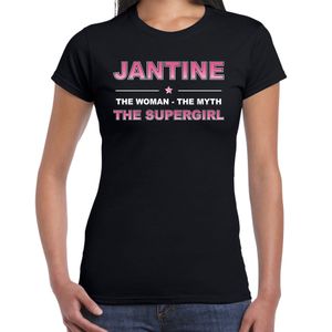 Naam Jantine The women, The myth the supergirl shirt zwart cadeau shirt 2XL  -