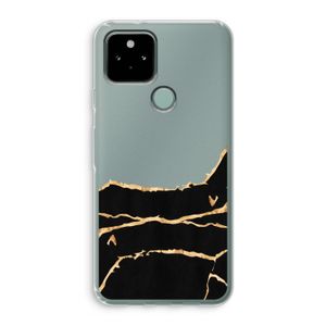 Gouden marmer: Google Pixel 5 Transparant Hoesje