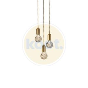 Lee Broom - Crystal Bulb kroonluchter 3 Hanglamp messing