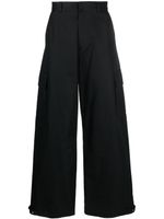 Off-White wide-leg cotton trousers - Noir