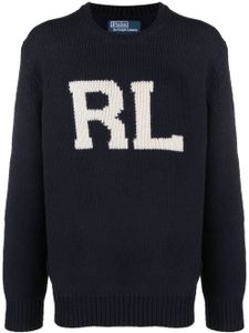 Polo Ralph Lauren pull à logo en maille intarsia - Bleu