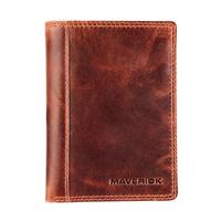 Portefeuille Maverick The Original met kleingeldvak RFID leer bruin