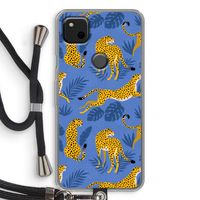 Luipaard: Pixel 4a Transparant Hoesje met koord