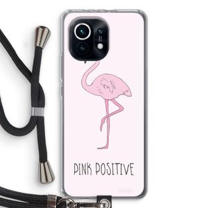 Pink positive: Xiaomi Mi 11 Transparant Hoesje met koord