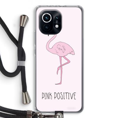 Pink positive: Xiaomi Mi 11 Transparant Hoesje met koord