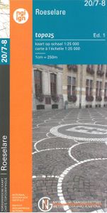 Wandelkaart - Topografische kaart 20/7-8 Topo25 Roeselare | NGI - Nationaal Geografisch Instituut