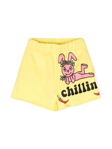 Natasha Zinko Kids short à imprimé Chillin Chilli - Jaune