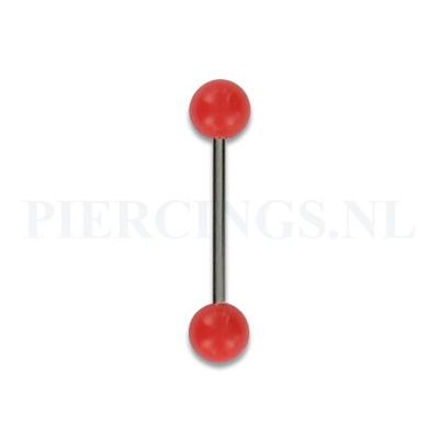 Tongpiercing acryl bordeaux rood