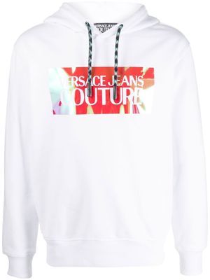 Versace Jeans Couture hoodie à logo imprimé - Blanc