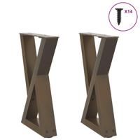 Salontafelpoten 2 st 38x(42-43,3) cm staal naturel