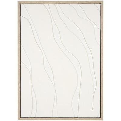 Leen Bakker - Schilderij Organic Off-white - 70x50 Cm - MDF - Bruin#Crème#Wit - 3.8x50x70 Cm