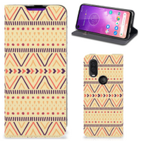 Motorola One Vision Hoesje met Magneet Aztec Yellow - thumbnail