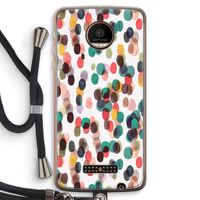 Tropical Dots: Motorola Moto Z Force Transparant Hoesje met koord