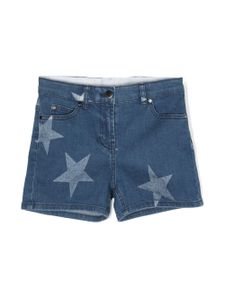 Stella McCartney Kids Spijkershorts met sterrenprint - Blauw