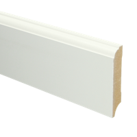 MDF Eigentijdse plint 70x12 voorgelakt RAL9010 - lengte 240cm