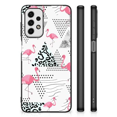 Samsung Galaxy A23 Dierenprint Telefoonhoesje Flamingo Triangle