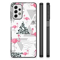 Samsung Galaxy A23 Dierenprint Telefoonhoesje Flamingo Triangle