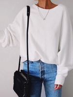 Solid Casual Plus Szie Fall Top - thumbnail