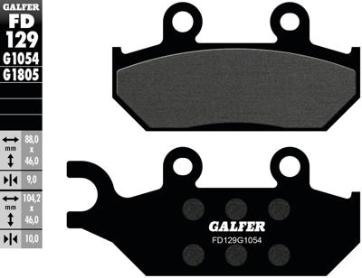 GALFER remblokken "fd129" brake pad fd129 g1054 organic
