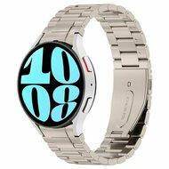 Stalen band met aansluitknop - Titanium kleur - Samsung Galaxy watch 7 / Galaxy Watch FE - 40mm & 44mm