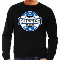 Have fear Greece is here / Griekenland supporter sweater zwart voor heren - thumbnail