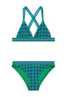 Shiwi Meisjes bikini triangel - Luna - Ocean blauw geruit - thumbnail