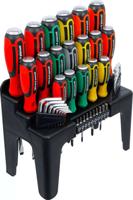 BGS technic screwdriver set with bit assortment in a plastic stand 44-piece