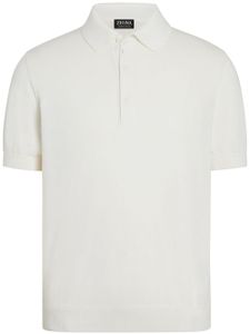 Zegna polo en coton à manches courtes - Blanc