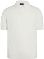 Zegna polo en coton à manches courtes - Blanc