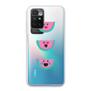 Smiley watermeloen: Xiaomi Redmi 10 Transparant Hoesje