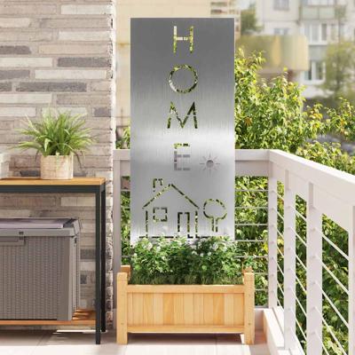 Tuin decoratief paneel Zilver 50 x 140 cm Roestvrijstaal