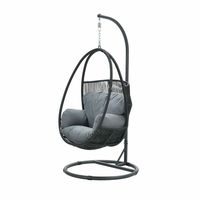 Panama swing hangstoel rope zwart