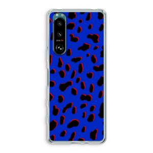Blue Leopard: Sony Xperia 5 III Transparant Hoesje