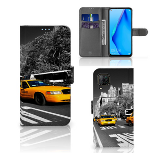 Huawei P40 Lite Flip Cover New York Taxi