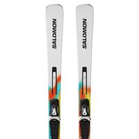 Salomon E Addikt Pro 76 + Mi12 GW F80 Ski White/Turquoise/Orange 170